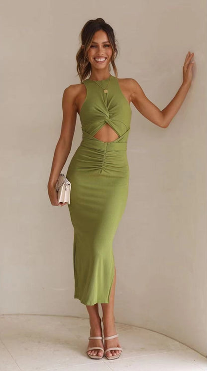 Casual Slim Fit Slit Dress