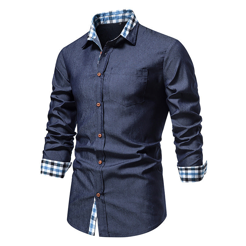 Casual Denim Long-sleeved Shirt