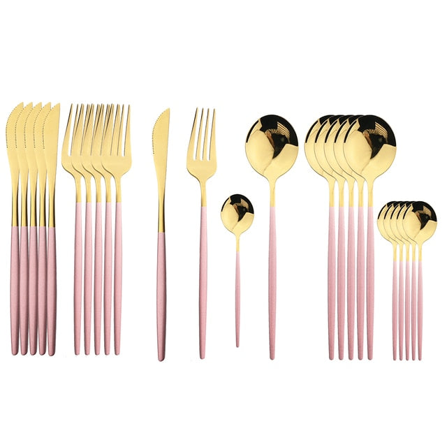 24Pcs  Cutlery Set