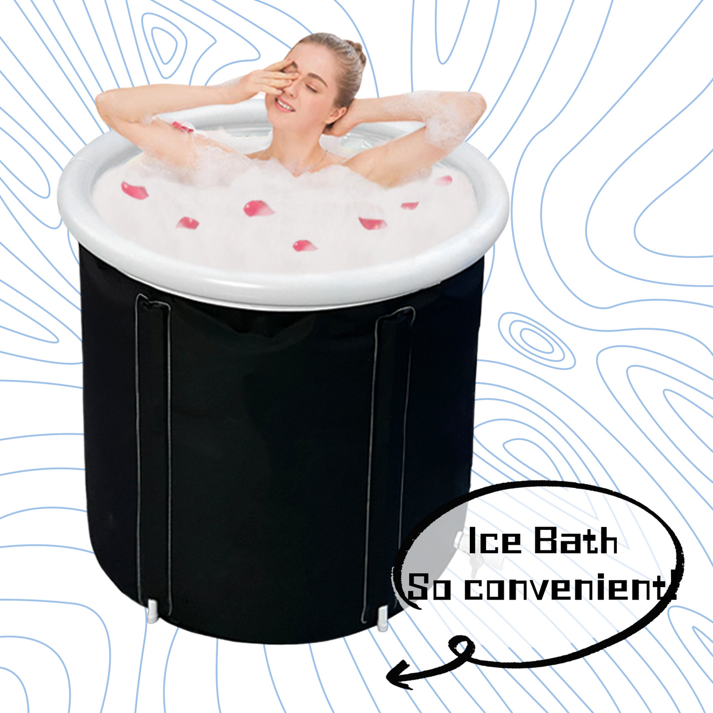 Foldable Ice Bath Tub For Recovery Therapy Outdoor