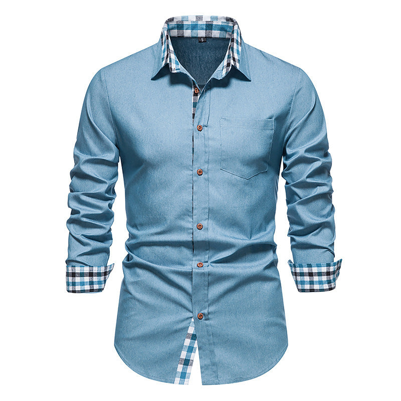 Casual Denim Long-sleeved Shirt