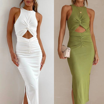 Casual Slim Fit Slit Dress