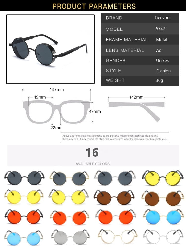 Men and Women Round Sun Glasses