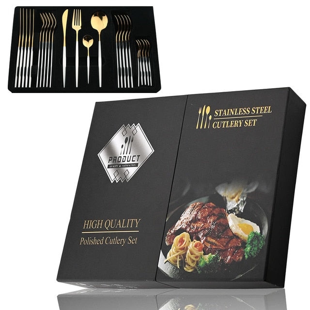 24Pcs  Cutlery Set